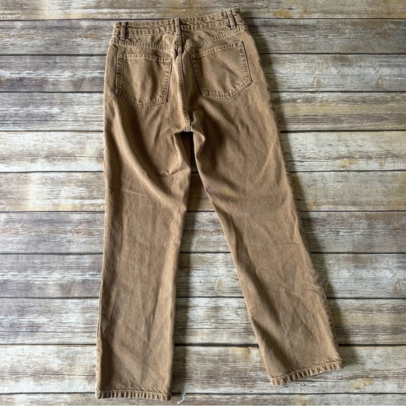 New NWOT Reformation Cynthia High Rise Straight Jeans Vintage Marzipan - Picture 7 of 14